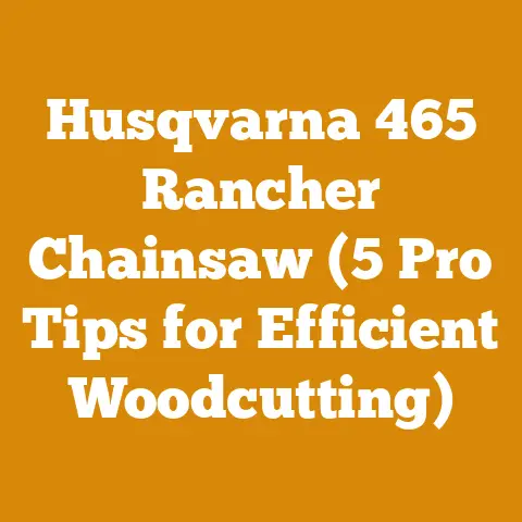 Husqvarna 465 Rancher Chainsaw (5 Pro Tips for Efficient Woodcutting)