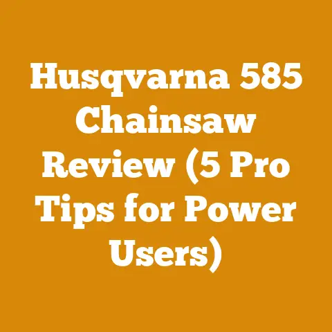 Husqvarna 585 Chainsaw Review (5 Pro Tips for Power Users)