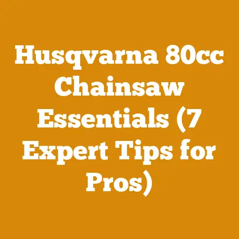 Husqvarna 80cc Chainsaw Essentials (7 Expert Tips for Pros)
