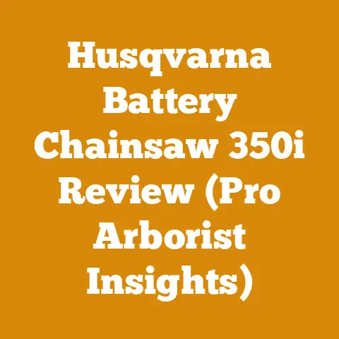 Husqvarna Battery Chainsaw 350i Review (Pro Arborist Insights)