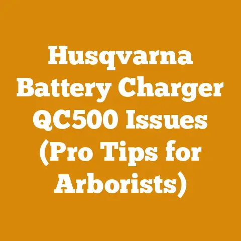 Husqvarna Battery Charger QC500 Issues (Pro Tips for Arborists)