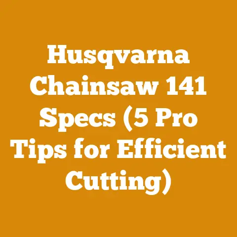 Husqvarna Chainsaw 141 Specs (5 Pro Tips for Efficient Cutting)