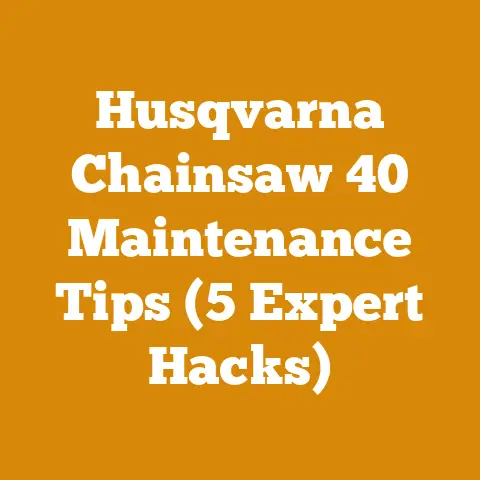 Husqvarna Chainsaw 40 Maintenance Tips (5 Expert Hacks)