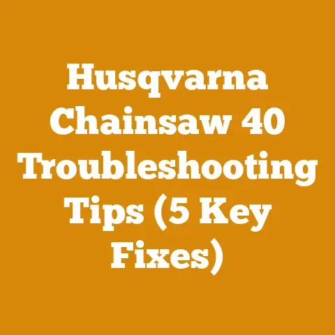 Husqvarna Chainsaw 40 Troubleshooting Tips (5 Key Fixes)