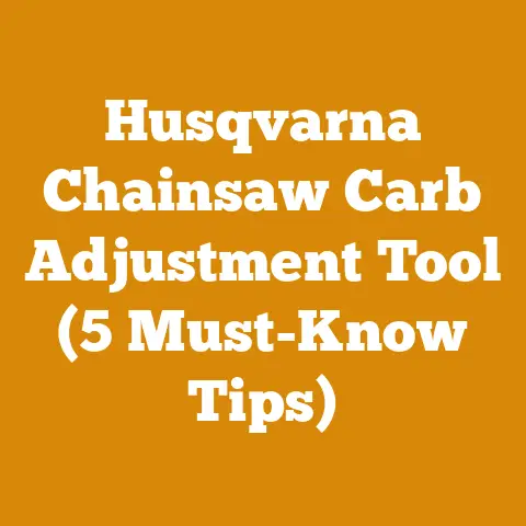 Husqvarna Chainsaw Carb Adjustment Tool (5 Must-Know Tips)