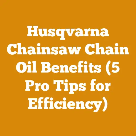 Husqvarna Chainsaw Chain Oil Benefits (5 Pro Tips for Efficiency)