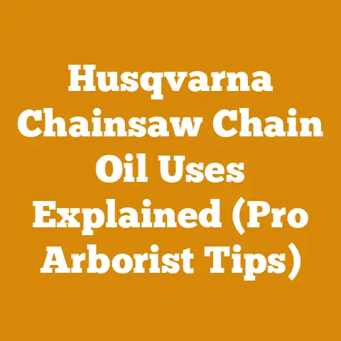 Husqvarna Chainsaw Chain Oil Uses Explained (Pro Arborist Tips)