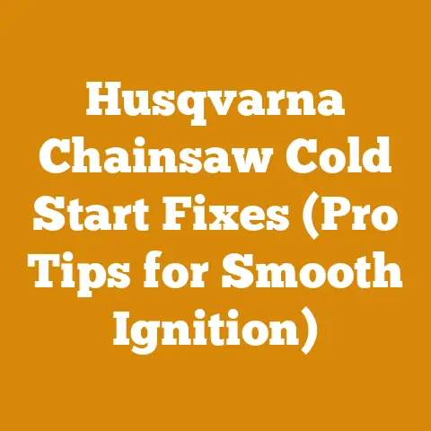 Husqvarna Chainsaw Cold Start Fixes (Pro Tips for Smooth Ignition)