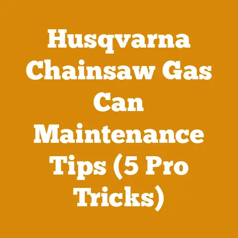 Husqvarna Chainsaw Gas Can Maintenance Tips (5 Pro Tricks)