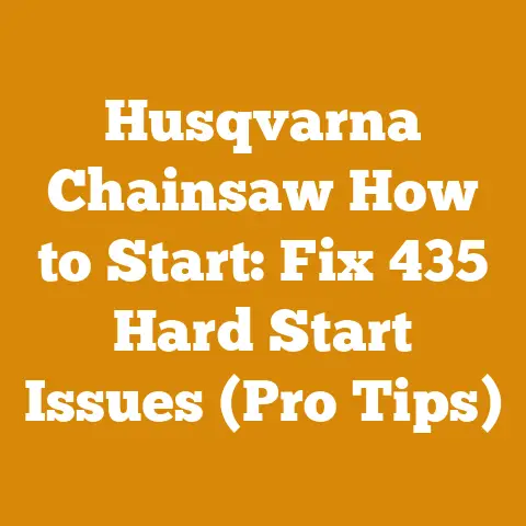 Husqvarna Chainsaw How to Start: Fix 435 Hard Start Issues (Pro Tips)