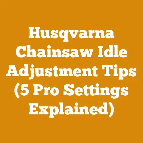 Husqvarna Chainsaw Idle Adjustment Tips (5 Pro Settings Explained)