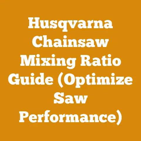 Husqvarna Chainsaw Mixing Ratio Guide (Optimize Saw Performance)