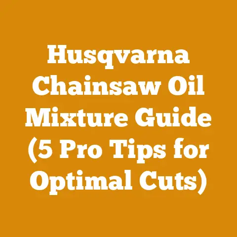 Husqvarna Chainsaw Oil Mixture Guide (5 Pro Tips for Optimal Cuts)
