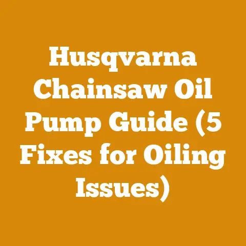 Husqvarna Chainsaw Oil Pump Guide (5 Fixes for Oiling Issues)