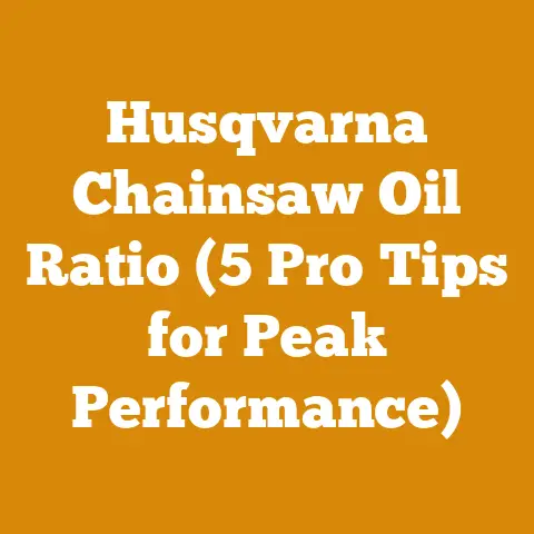 Husqvarna Chainsaw Oil Ratio (5 Pro Tips for Peak Performance)