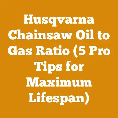 Husqvarna Chainsaw Oil to Gas Ratio (5 Pro Tips for Maximum Lifespan)