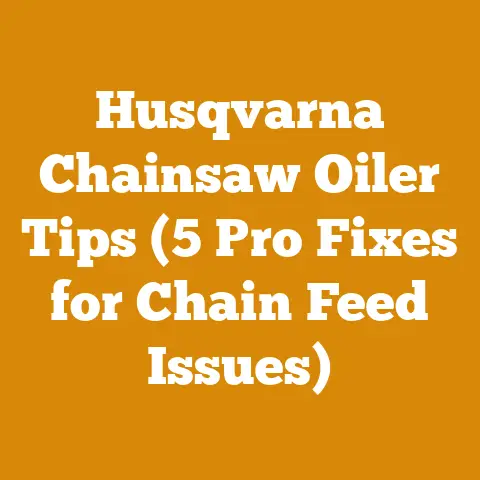 Husqvarna Chainsaw Oiler Tips (5 Pro Fixes for Chain Feed Issues)