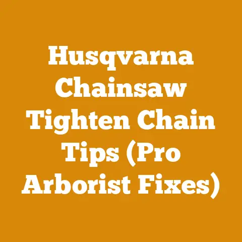 Husqvarna Chainsaw Tighten Chain Tips (Pro Arborist Fixes)