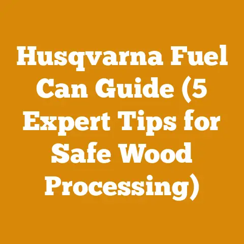 Husqvarna Fuel Can Guide (5 Expert Tips for Safe Wood Processing)