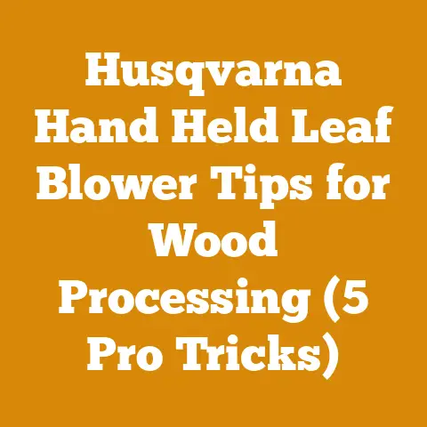 Husqvarna Hand Held Leaf Blower Tips for Wood Processing (5 Pro Tricks)