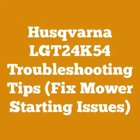 Husqvarna LGT24K54 Troubleshooting Tips (Fix Mower Starting Issues)