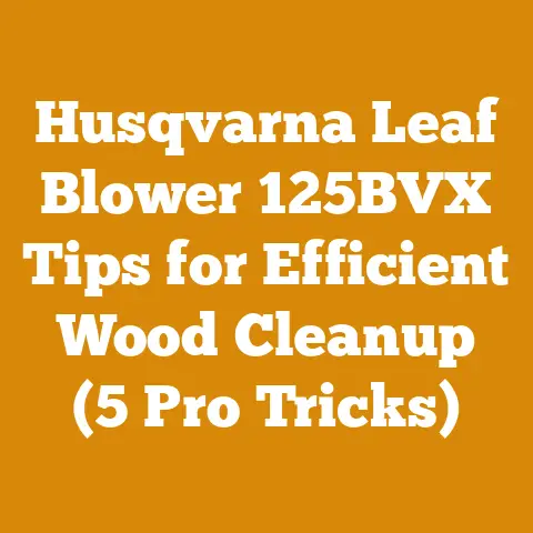 Husqvarna Leaf Blower 125BVX Tips for Efficient Wood Cleanup (5 Pro Tricks)