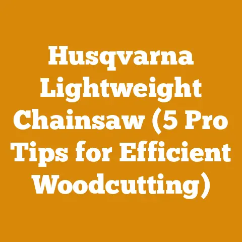 Husqvarna Lightweight Chainsaw (5 Pro Tips for Efficient Woodcutting)