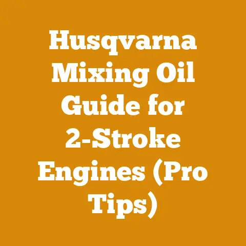 Husqvarna Mixing Oil Guide for 2-Stroke Engines (Pro Tips)
