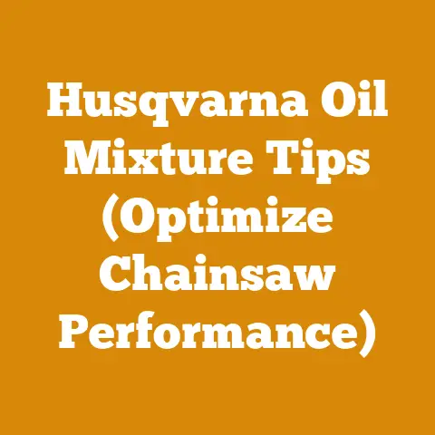 Husqvarna Oil Mixture Tips (Optimize Chainsaw Performance)