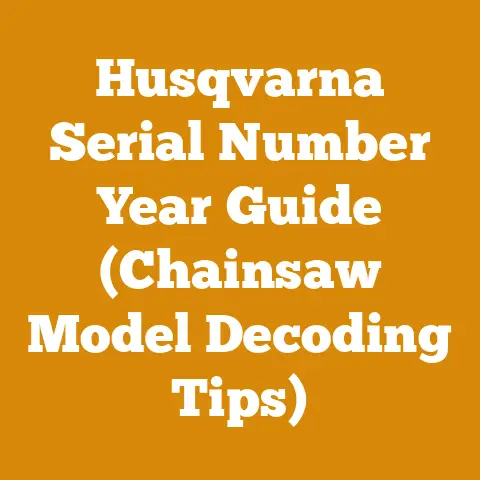 Husqvarna Serial Number Year Guide (Chainsaw Model Decoding Tips)