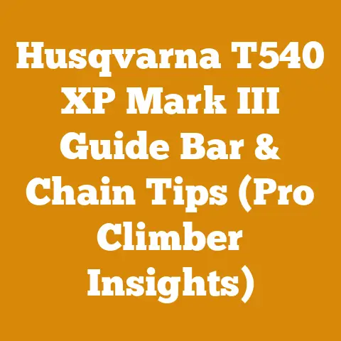 Husqvarna T540 XP Mark III Guide Bar & Chain Tips (Pro Climber Insights)
