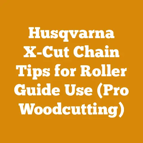 Husqvarna X-Cut Chain Tips for Roller Guide Use (Pro Woodcutting)