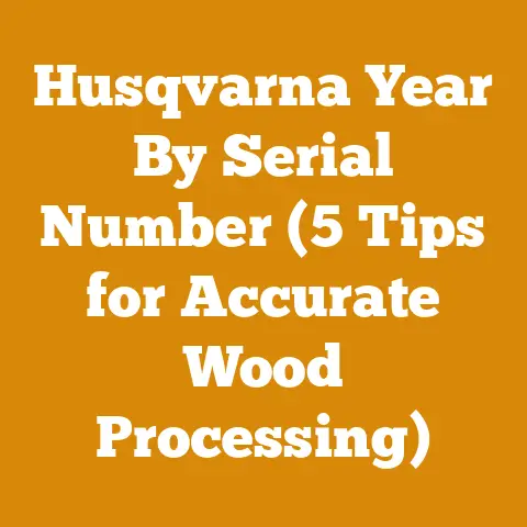 Husqvarna Year By Serial Number (5 Tips for Accurate Wood Processing)