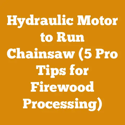 Hydraulic Motor to Run Chainsaw (5 Pro Tips for Firewood Processing)