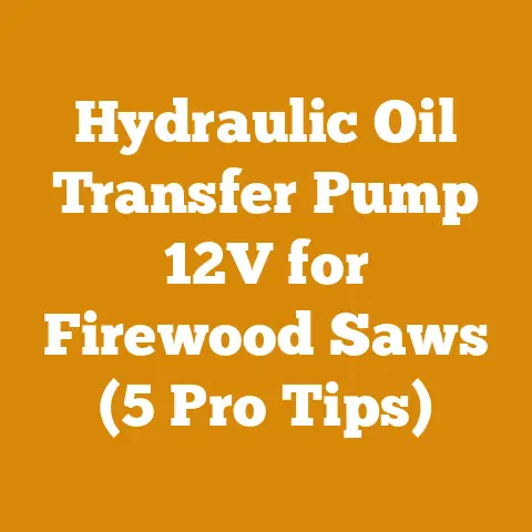 Hydraulic Oil Transfer Pump 12V for Firewood Saws (5 Pro Tips)
