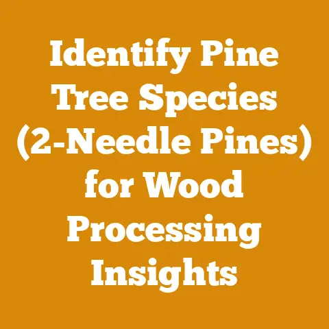 Identify Pine Tree Species (2-Needle Pines) for Wood Processing Insights