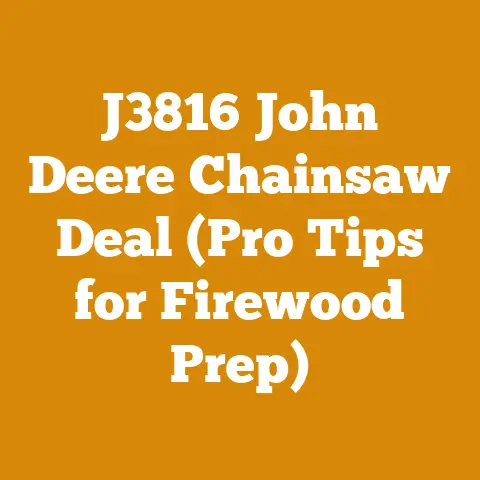 J3816 John Deere Chainsaw Deal (Pro Tips for Firewood Prep)