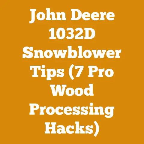 John Deere 1032D Snowblower Tips (7 Pro Wood Processing Hacks)