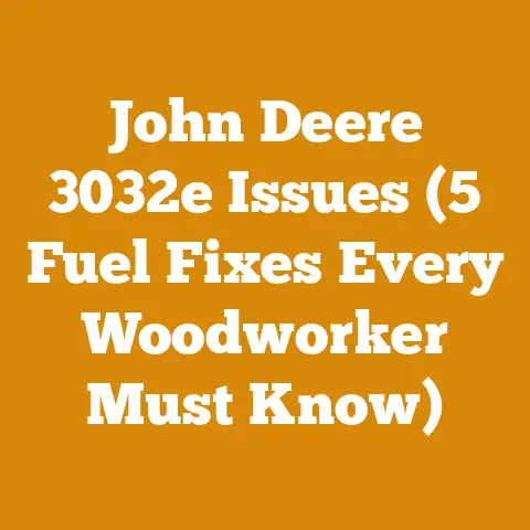 John Deere 3032e Issues (5 Fuel Fixes Every Woodworker Must Know)
