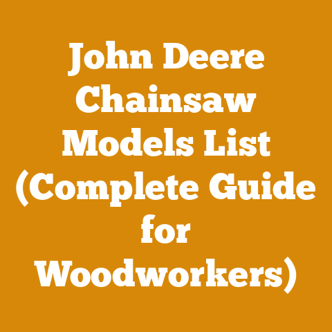 John Deere Chainsaw Models List (Complete Guide for Woodworkers)