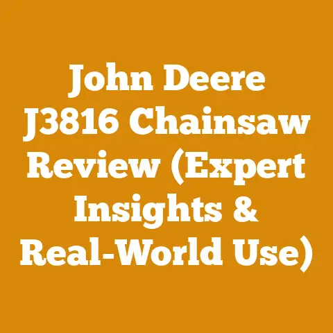 John Deere J3816 Chainsaw Review (Expert Insights & Real-World Use)