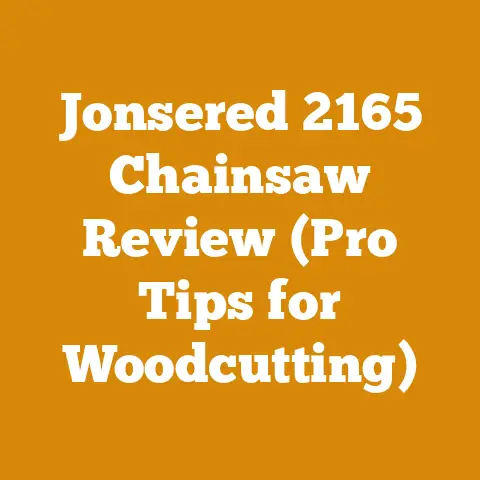 Jonsered 2165 Chainsaw Review (Pro Tips for Woodcutting)