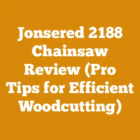 Jonsered 2188 Chainsaw Review (Pro Tips for Efficient Woodcutting)