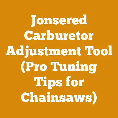 Jonsered Carburetor Adjustment Tool (Pro Tuning Tips for Chainsaws)