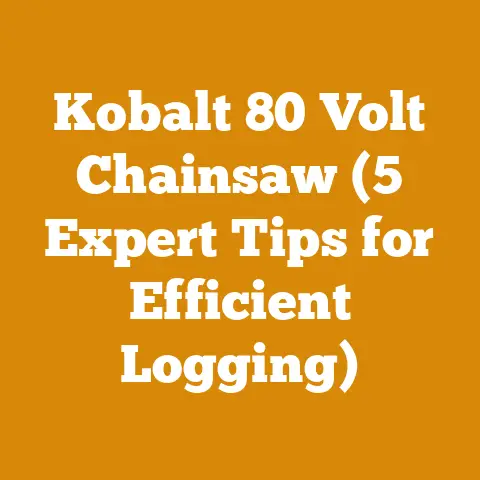 Kobalt 80 Volt Chainsaw (5 Expert Tips for Efficient Logging)