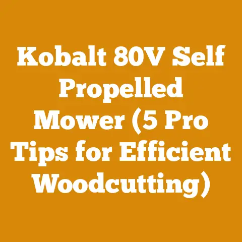 Kobalt 80V Self Propelled Mower (5 Pro Tips for Efficient Woodcutting)