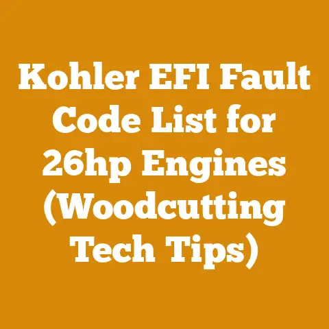 Kohler EFI Fault Code List for 26hp Engines (Woodcutting Tech Tips)