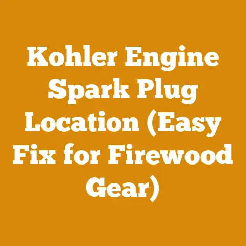 Kohler Engine Spark Plug Location (Easy Fix for Firewood Gear)