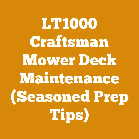 LT1000 Craftsman Mower Deck Maintenance (Seasoned Prep Tips)