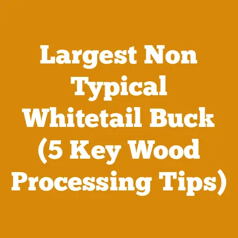 Largest Non Typical Whitetail Buck (5 Key Wood Processing Tips)